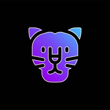 Black Panther blue gradient vector icon