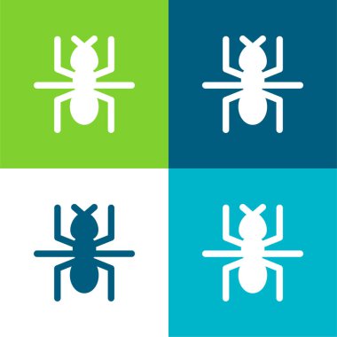 Karınca Düz 4 renk en küçük simge kümesi
