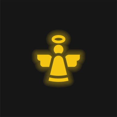 Melek sarısı parlak neon simgesi