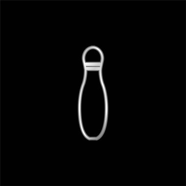 Bowling Pin Ana Hattı gümüş kaplama metalik simge