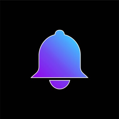 Alarm Çanı mavi eğimli vektör simgesi