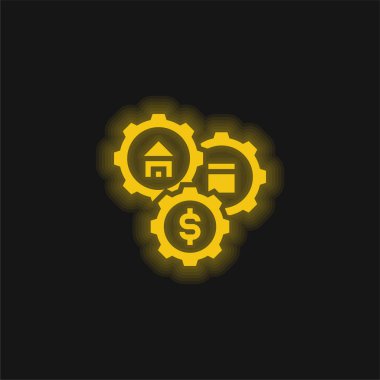 Parlak sarı neon simgesini gösterir