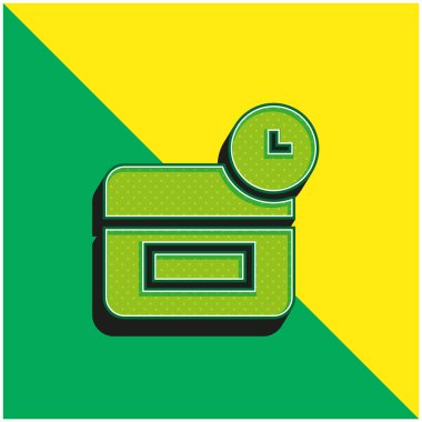 Anti Yaş Yeşil ve Sarı Modern 3D vektör simgesi logosu