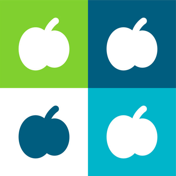 Apple Плоский четырехцветный минимальный набор иконок