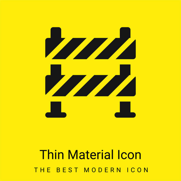 Barrier minimal bright yellow material icon