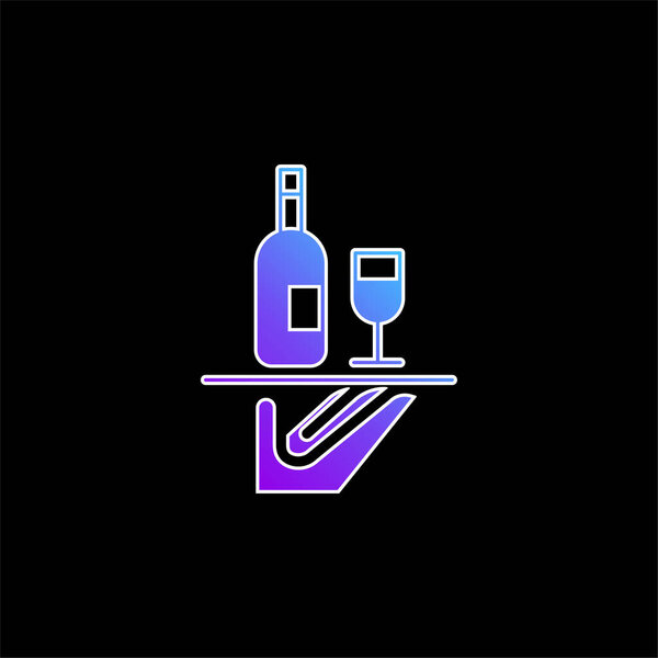 Bar Service blue gradient vector icon