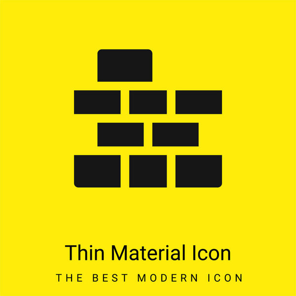 Brick Wall minimal bright yellow material icon