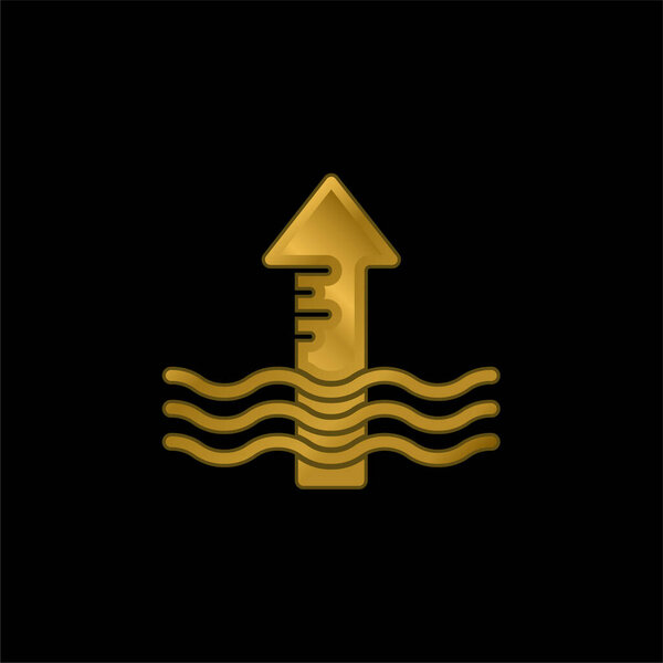 Металлическая икона или вектор логотипа со стрелкой