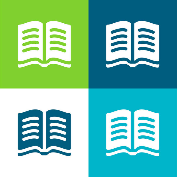 Книга Плоский четырехцветный минимальный набор значков
