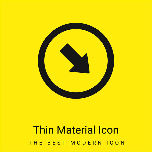 Arrow Pointing To Bottom Right Corner minimal bright yellow material icon