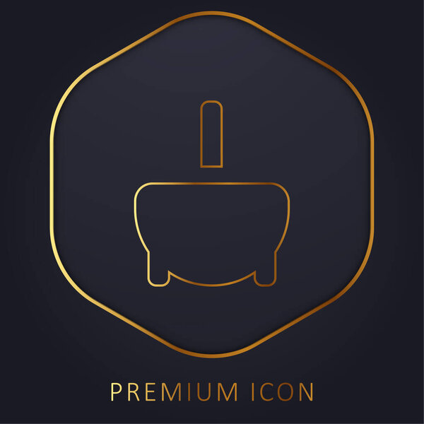 Bathtub golden line premium logo or icon