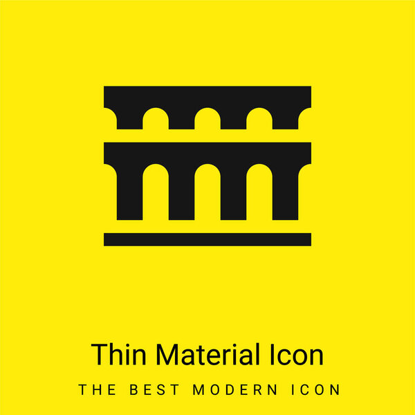 Aqueduct minimal bright yellow material icon