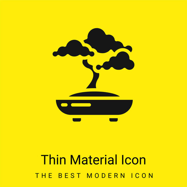 Bonsai minimal bright yellow material icon