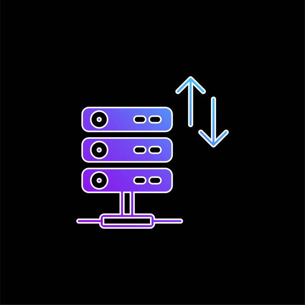 Значок синего градиента полосы пропускания