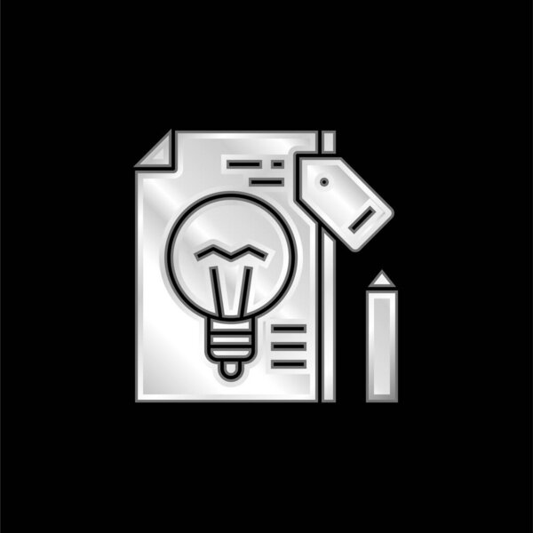 Покрытый серебром металлический значок