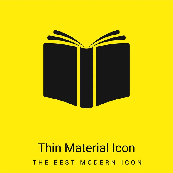 Libro Cubierta Mínima Material Amarillo Brillante Icono — Vector de stock