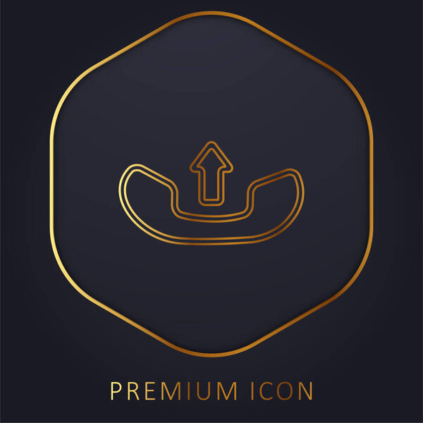 Answer A Call golden line premium logo or icon