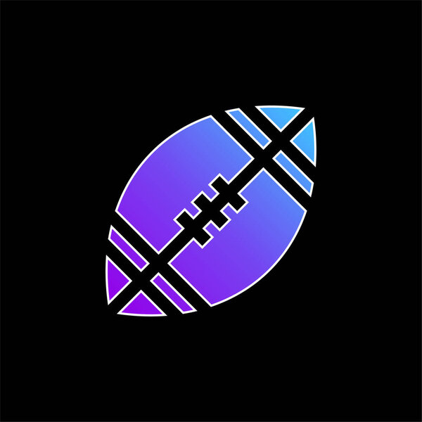 American Football blue gradient vector icon