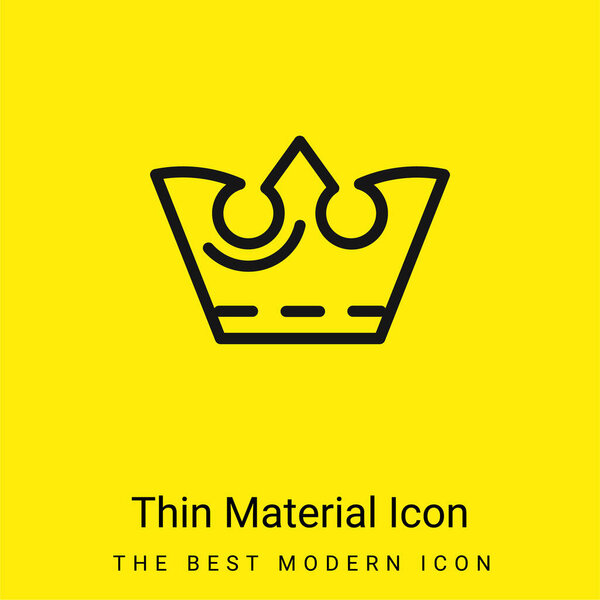 Crown minimal bright yellow material icon