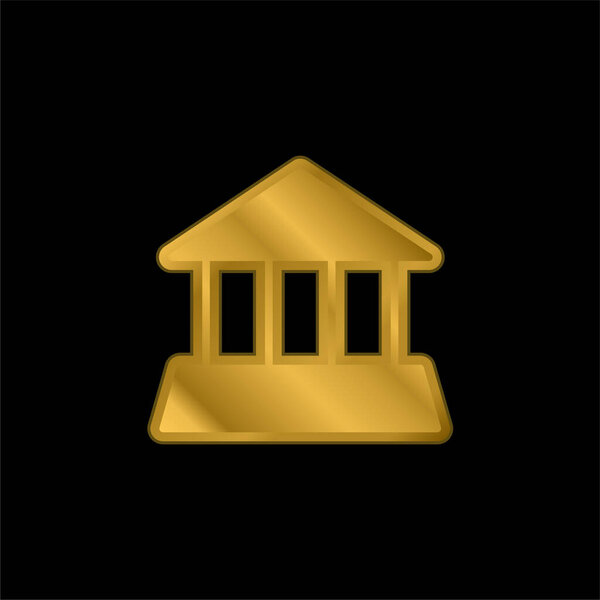 Позолоченная икона банка или вектор логотипа
