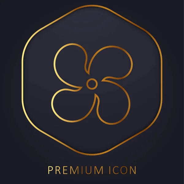 Linha Dourada Logotipo Premium Ícone —  Vetores de Stock