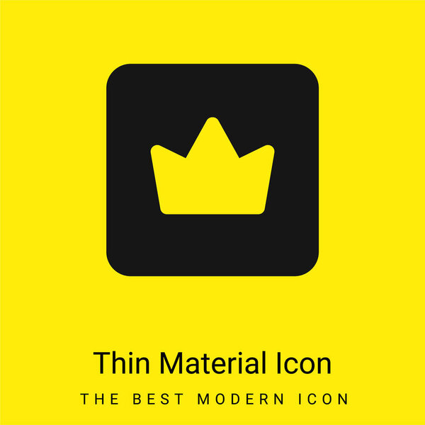 Badge Minimal Bright Yellow Material Icon — Stock Vector