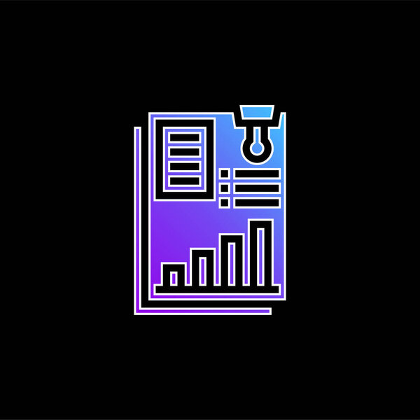 Значок синего градиента годового отчета