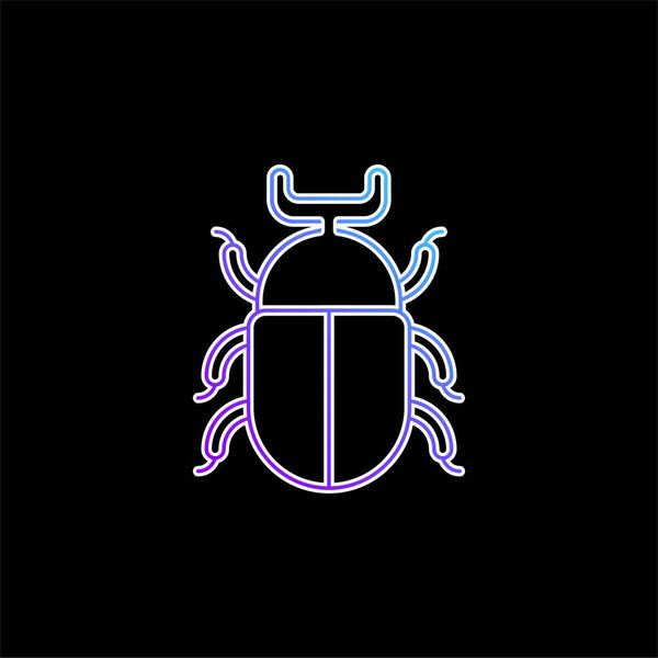 Beetle blue gradient vector icon
