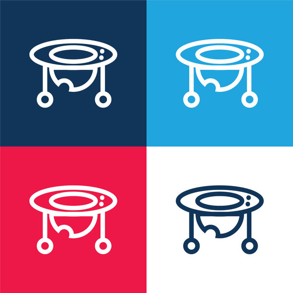 Baby Walker синий и красный четыре цвета минимальный набор значков