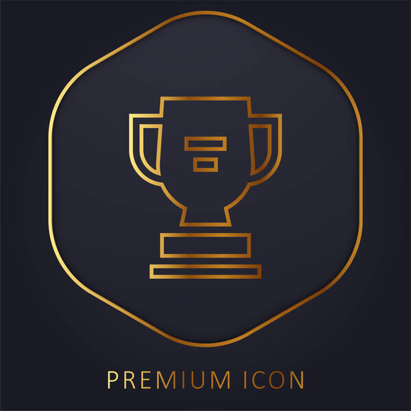 Award golden line premium logo or icon