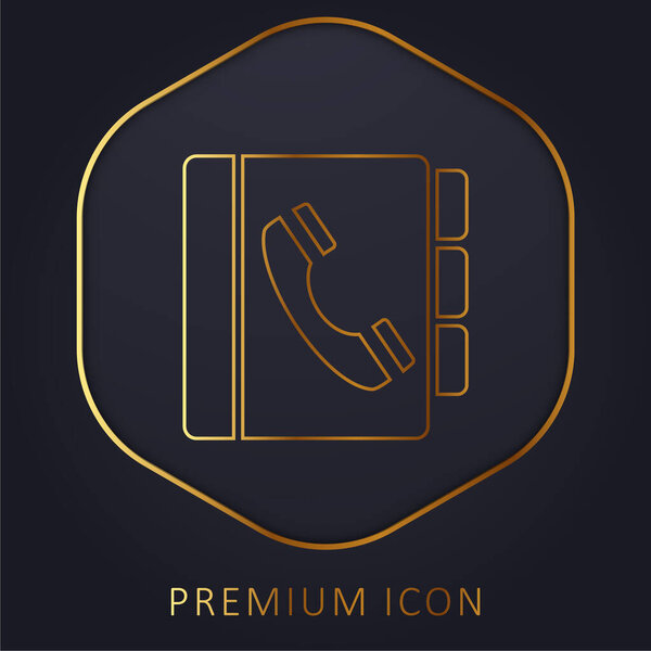 Agenda golden line premium logo or icon