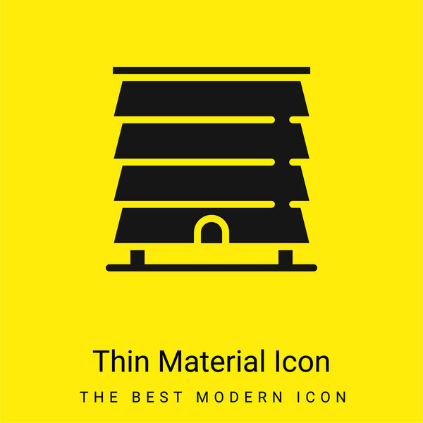 Улей минимальный ярко-желтый значок материала