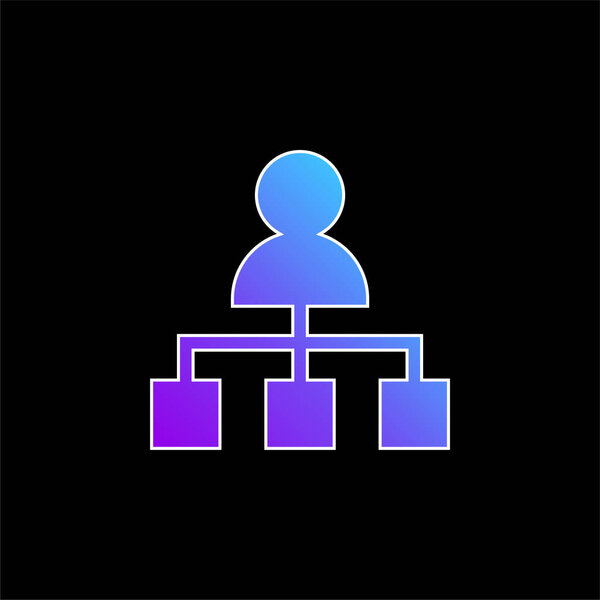 Значок синего градиента босса