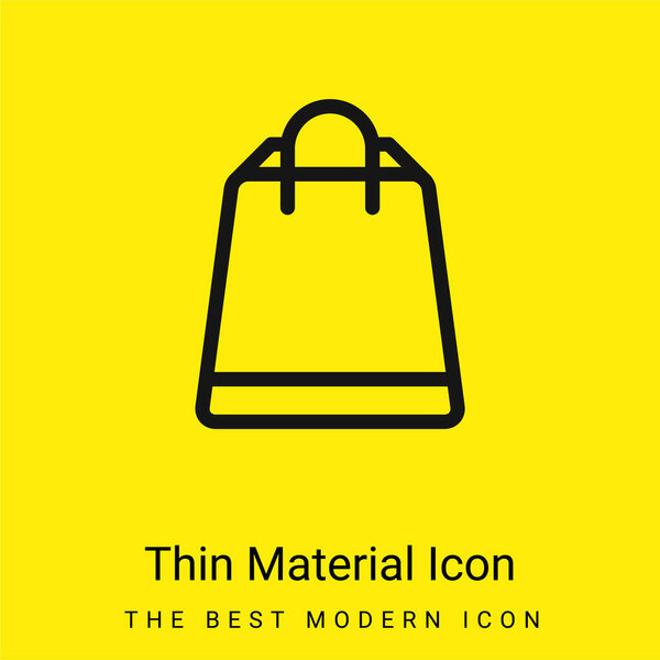 Bag minimal bright yellow material icon