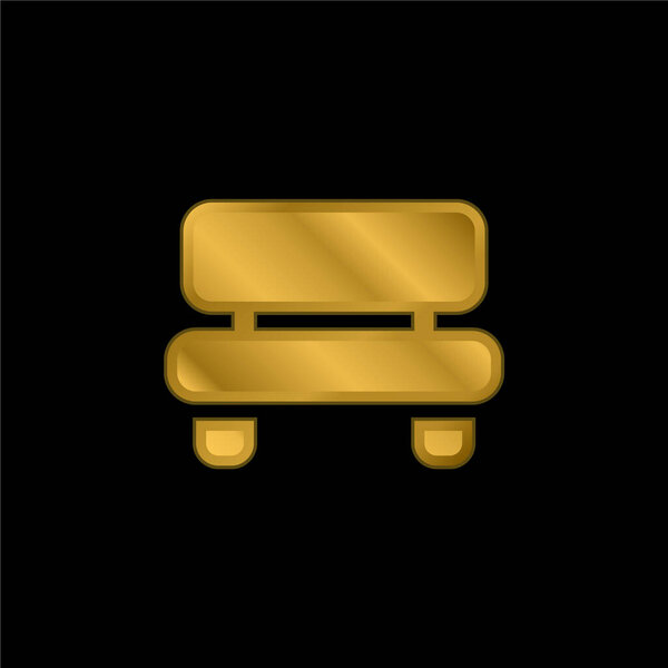 Позолоченная скамейка или вектор логотипа