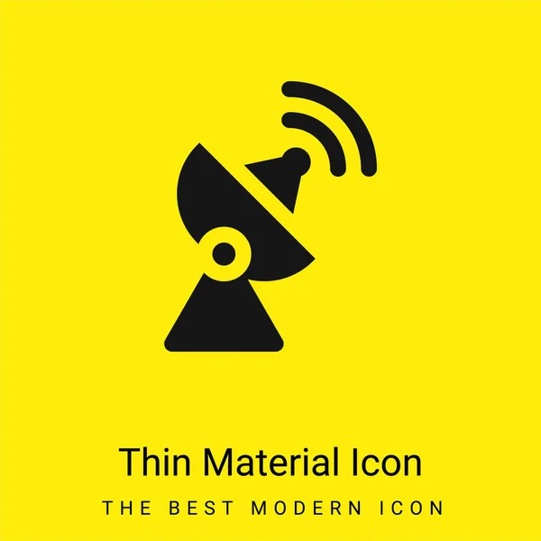 Antena Mínima Icono Material Amarillo Brillante — Archivo Imágenes Vectoriales