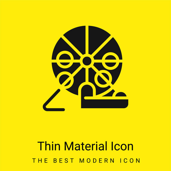 Значок минимального яркого желтого материала Бинго