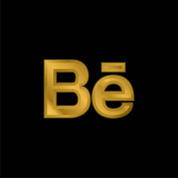 Behance Big Logo позолоченная икона или вектор логотипа