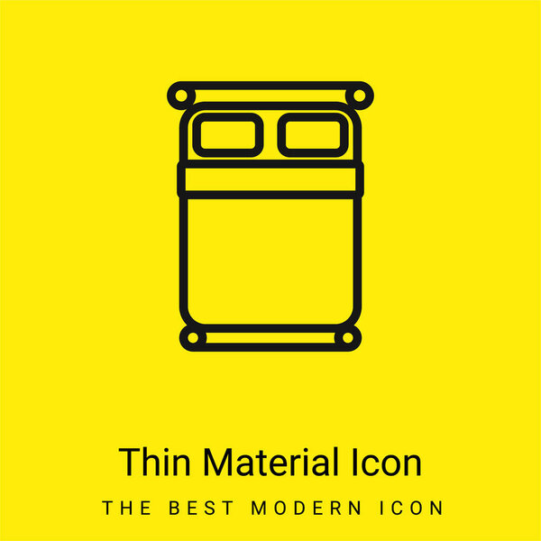 Кровать минимальный ярко желтый материал значок