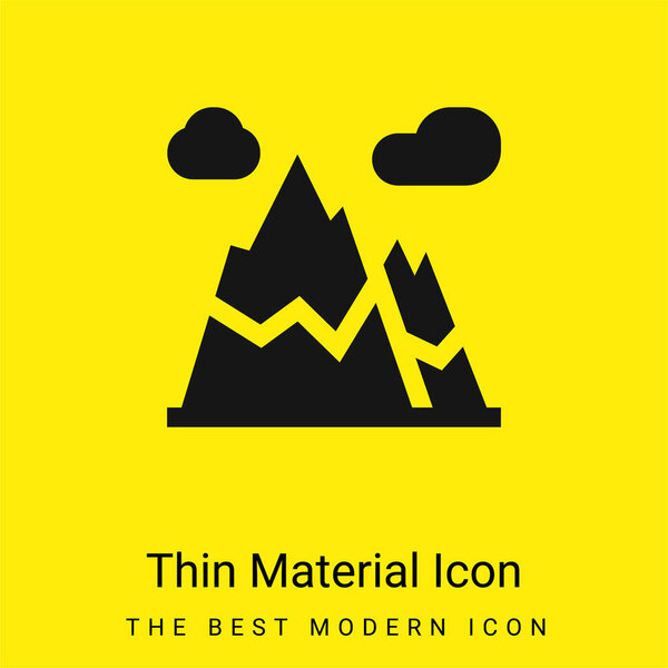 Alps minimal bright yellow material icon