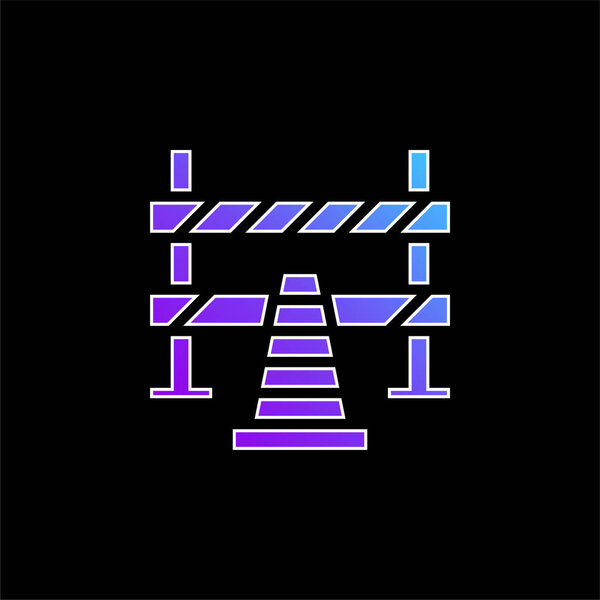 Barrier blue gradient vector icon