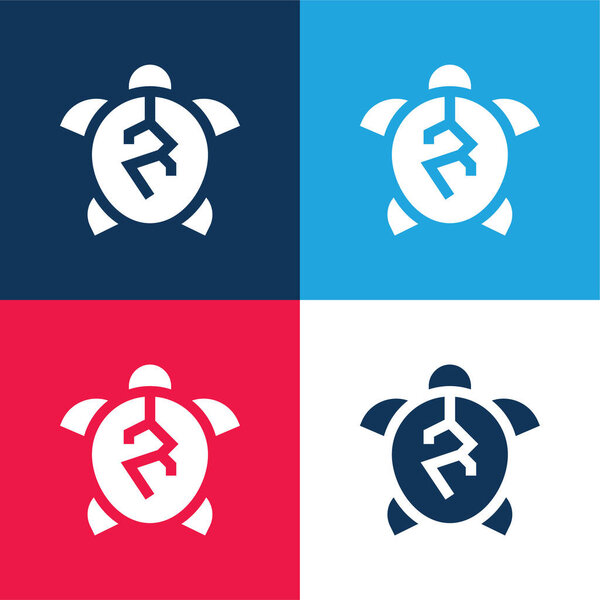 Animal Cruelty синий и красный четыре цвета минимальный набор значков