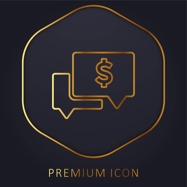 Логотип или иконка золотой линии счета