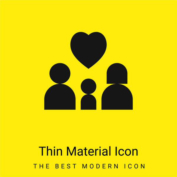 Adozione Icona Materiale Giallo Brillante Minimo — Vettoriale Stock