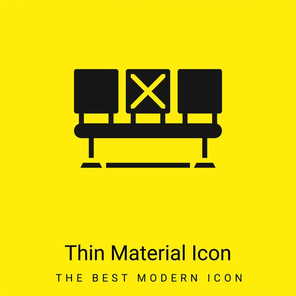 Bench Minimal Ikon Material Kuning Terang - Stok Vektor