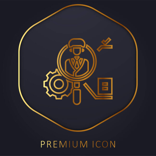 Applicant golden line premium logo or icon