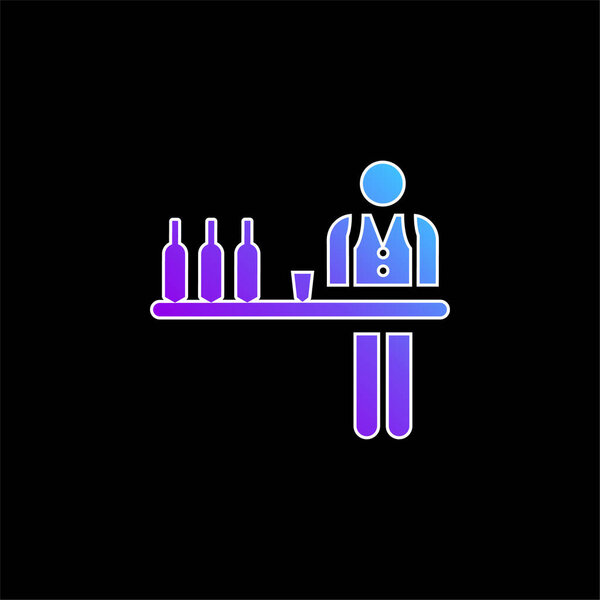 Barman blue gradient vector icon