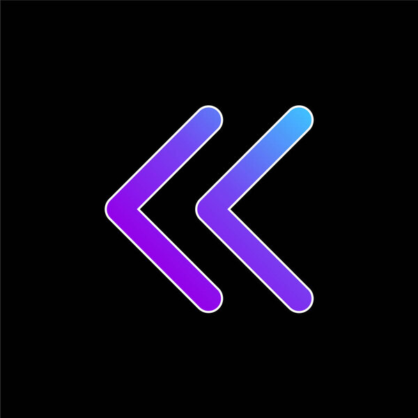 Arrowheads Of Thin Outline to the Left синий векторный значок