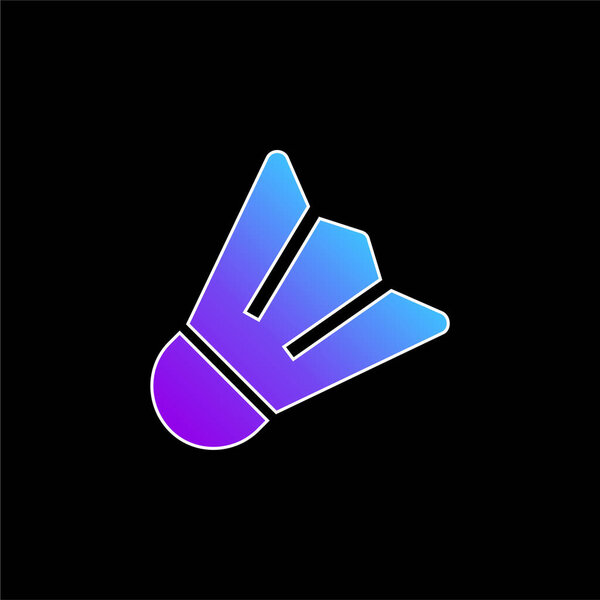 Badminton blue gradient vector icon