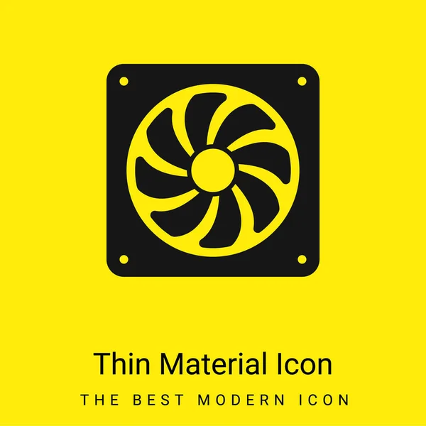 Großer Elektrischer Ventilator Minimales Helles Gelbes Materialsymbol — Stockvektor
